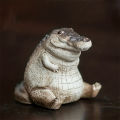 Boutique Purple Sand Tea Petting Little Crocodile Tea Pet Ornaments Home Table Decoration Resin Statue Crafts Gift. 