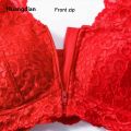 Huangdian 【linfang store】Silicone Bra Mastectomy Bra Red Lace Pocket Bra Profesional 95c For Breast Forms Prosthesis Cancer Artificial Boobs D30. 