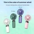Portable Mini 5 Gears Wind Speed Rechargeable 90° Fold Cooling Handheld Electric Fan Student Dormitory Outdoor Small Fans. 