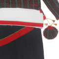 Multi Colour Newari Hakupatasi Skirt,Cholo And Khasto Set -  30. 