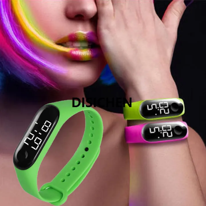 DISICHEN%20M3%20Led%20Watch%20Color%20Screen%20Smart%20Sports%20Bracelet%20Running%20Swimming%20Waterproof%20Touch%20Heart%20Rate%20Men's%20And%20Women's%20Silicone%20Watch%20Affordable%20-%20Image%206