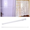 Telescopic Adjustable Curtain Rod (110–200cm) – No Drilling, Flexible & Strong Plastic Rod Holder. 