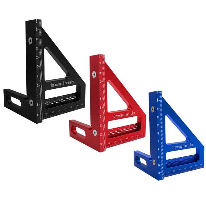 Woodworking%20quare%20aluminum%20oblique%20joint%20triangular%20hole%20ruler%20protractor%2045/90%20degree%20measurement%20-%20Image%203