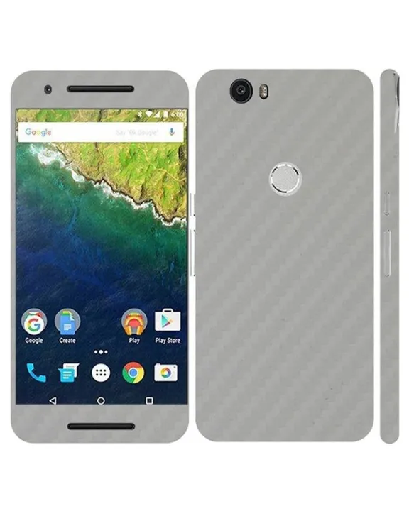 NEW%20CASES%20Skin%20Phone%20Texture%20Nexus%206P%20Silver%20Carbon%20Fiber%20-%20Image%202