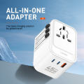 LDNIO Z8 45W GaN All-in-One Universal Travel Adapter - PD Fast Charging for Laptop, iPhone, Android - with UK/EU/AU/US Plugs. 