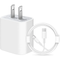 ElectraByte Two Pin i-phone 20W Charger  Power Adapter With USB-C To Lightning Cable. 