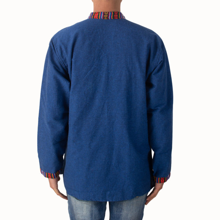 Binay%20Embroidery%20Blue%20Nepali%20With%20Bhutani%20Borderd%20Kurta%20Shirt%20For%20Men%20-%20Fashion%20%7C%20Men's%20Wear%20%7C%20Kurtha%20Shirts%20%7C%20-%20Image%204