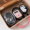 New Black PVC Transparent Cosmetic Bags Jewelry Organizer Portable Data Cable Earphone Coin Charger Storage Pouches Fayshow. 