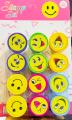 Smiley Stamp /12 Pcs Kids Set of Emoji Smiley Design Face Stamps for School Craft Pencil Tops Gift for Teacher & Students. 