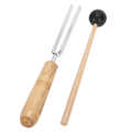 256HZ Tuning Fork with Wooden Hammer for Physical Experiment Teaching Nerve Test. 