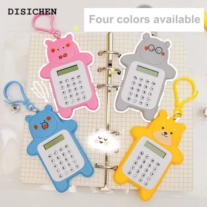 DISICHEN%20%E3%80%902025%20Version%E3%80%91%20School%20Supplies%20Calculator%20Battery%20Powered%20Counting%20Creative%20Cute%20Bear%20Shape%208-Digit%20Desktop%20Small%20Calculator%20-%20Image%204