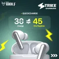 (New Launch) Asta WOLF Strike Wireless Earbuds | 45H Playtime | Dual ENC Noise Cancellation | Bluetooth 5.3 | Fast Charging | Black, White & Blue. 