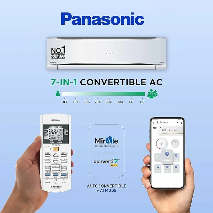 Panasonic%201%20ton%20Inverter%20Smart%20Wifi%20MirAIe%20AC%20CS/CU-KZ12ZKYW-8%20-%20Big%20Digital%20-%20Image%205