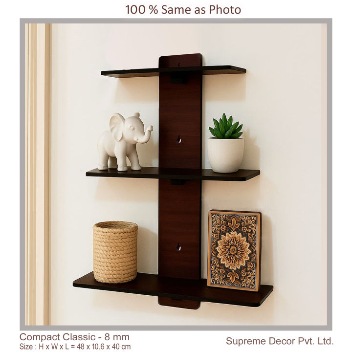 Formica%20Laminated%20-%20Best%20Quality%203%20Layer%20-%203%20%20Tier%20Wooden%20Wall%20Rack%20Shelf%20%20by%20Supreme%20Decor%20-%20Image%203