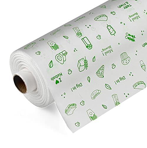 Food Wrap Baking Roll | Imported | Extra Wide 11 inch Wrapping Paper for Food Sandwich Burger Baking Parchment Freezer Paper