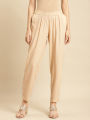 Kiva Women Rayon Solid Ankle Length Straight Pant. 