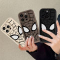 Marvel Spider Man Mask Cover Compatible for IPhone 15 11 14 13 6 6s 12 Pro Max 7Plus XR XS Max X 7 8 Plus SE Angel Eyes Shockproof Solid Color Soft Case. 