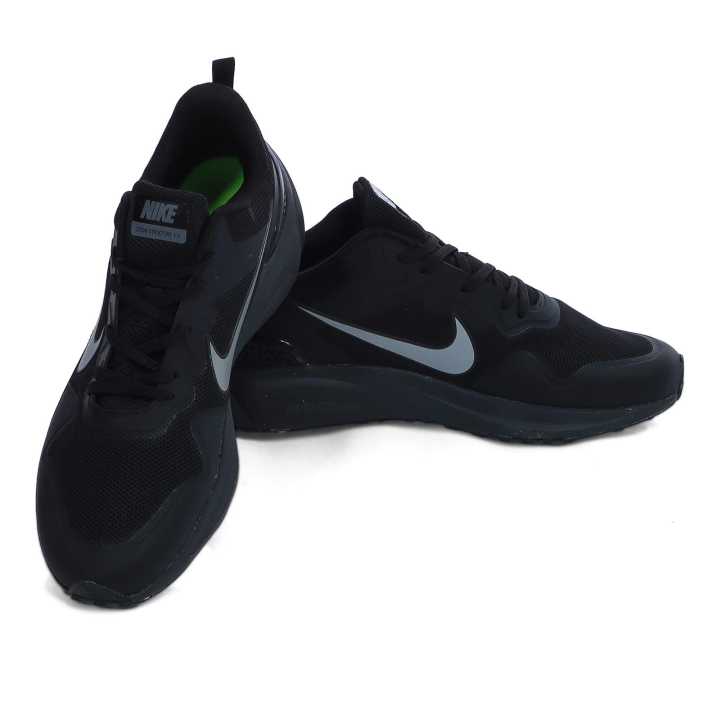 Unisex Black Color Zoom Structure Reflective Sneakers