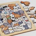Creative Irregular Shaped Animal Jigsaw Puzzles Wooden Cat Cartoon Shape Puzzles Dog Panda Animal Shape Puzzles Children. 