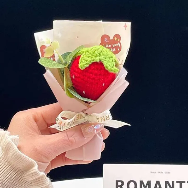 Qixi%20Festival%20Handheld%20Small%20Finished%20Knitted%20Suower%20Yarn%20Woven%20Handicraft%20Teachers%20Day%20Event%20Artificial%20Flower%20Bouquet%20-%20Image%202