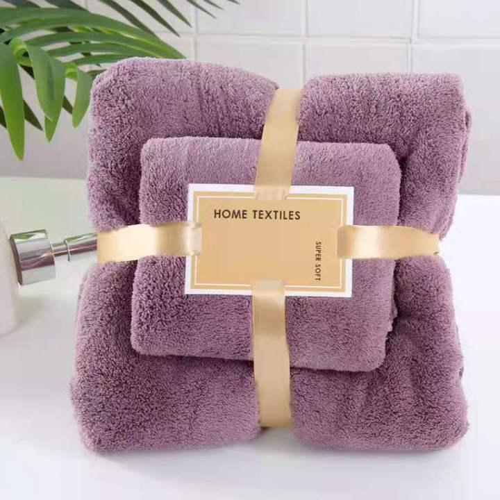 2%20Piece%20Bath%20&%20Face%20Towel%20Set%20Home%20Textile%20Coral%20Velvet%20Absorbent%20Bath%20Towels%20For%20Adults%20Large%20Soft%20Comfortable%20Towel-/face%20towel%20-%20Image%205