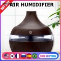 Wenefang Electric Humidifier Essential Aroma Oil Ultrasonic Wood Air Humidifier Mini Mist Maker with LED Light For Home. 