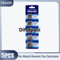 Difutagui CR2450 CR 2450 3V 550mAh Lithium Battery For Electric Toy Calculator 【2025 Version】 Watch Scale DL2450 BR2450 LM2450 KCR5029 Button Coin Cell. 