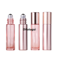 Difutagui 1PCS Glass Roll On Bottle 5/10ml Pink Roller Bottle Essential Profesional Oil Lip Gloss Refillable Tube Empty Jar Glass Perfume Bottle. 