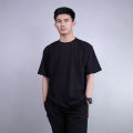 Black Basic T-shirt - Chinese Terry. 