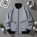 Summer Stretchable Windproof Wrinkle Fabric Bomber Jacket With Front Zip Design For Men | Fashion Windproof Bomber Jacket For Men. 