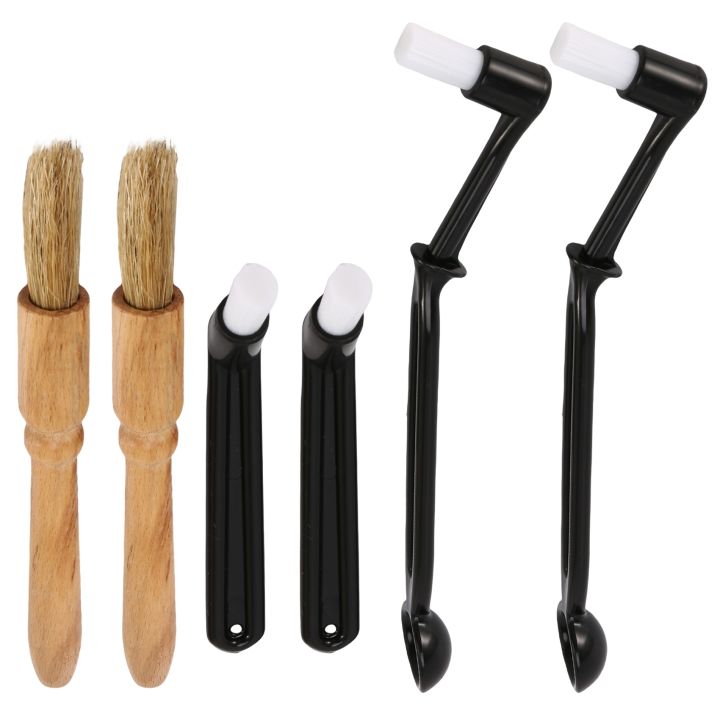 Kqueebee 6 pcs Coffee Machine Cleaning Brush Set Machine Cleaning Brush Tool with Spoon, Coffee Grinder Cleaning Brush