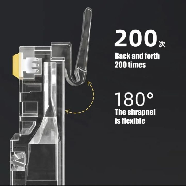 RJ45%20Cat6%20Pass%20Through%20Connectors%20Gold%20Plated%208P8C%20Ends%20for%20RJ45%20Ethernet%20UTP%20Network%20Cable%20Transparent%20Cat6%20Connectors%20Plug%20-%20Image%204