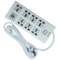 Urja B42-3M 7 Port Extension Multiplug with 2 USB Ports (2.1A), 2500W Power, 10A, 3 Meter Cord – 1 Master Switch, Energy Efficient, Ideal for Home & Office Use. 