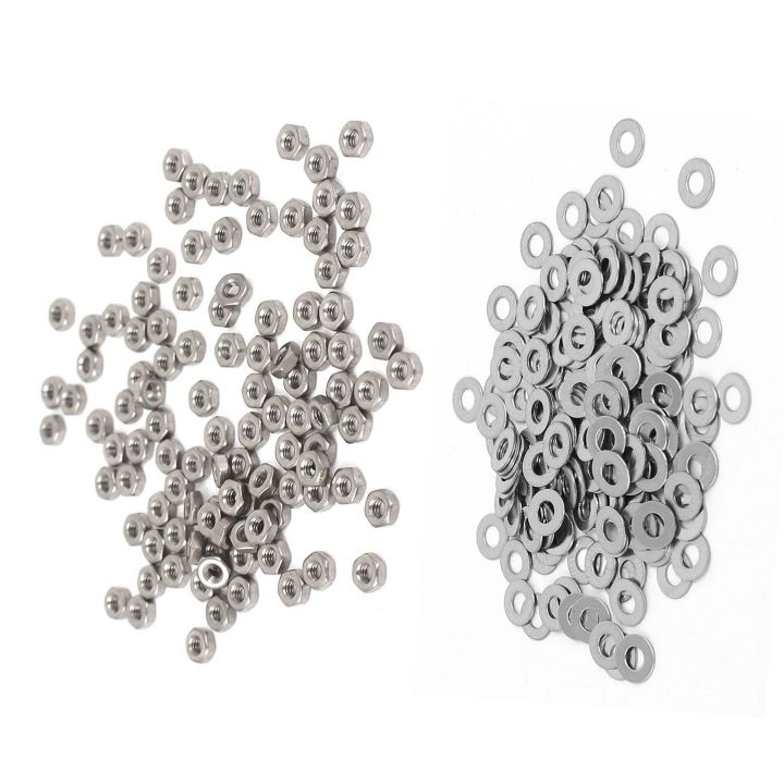 fasdaga%20300%20Pcs%20M2%20Stainless%20Steel%20Fastener:%20100%20Pcs%20DIN934%20Metric%20M2%20Hex%20Nuts%20for%20Bolt%20&%20200%20Pcs%20DIN125%20Flat%20Washers%20Spacers%20-%20Image%207