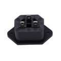 AC 250V 10A IEC 320 C13 Panel Mount Plug Connector Socket Black. 