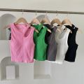 【2025 Version】 Crop top cut-out clothing street cut-out ladies tank top camisole neck irregular cut-out fashion hanging top versatile top ladies. 