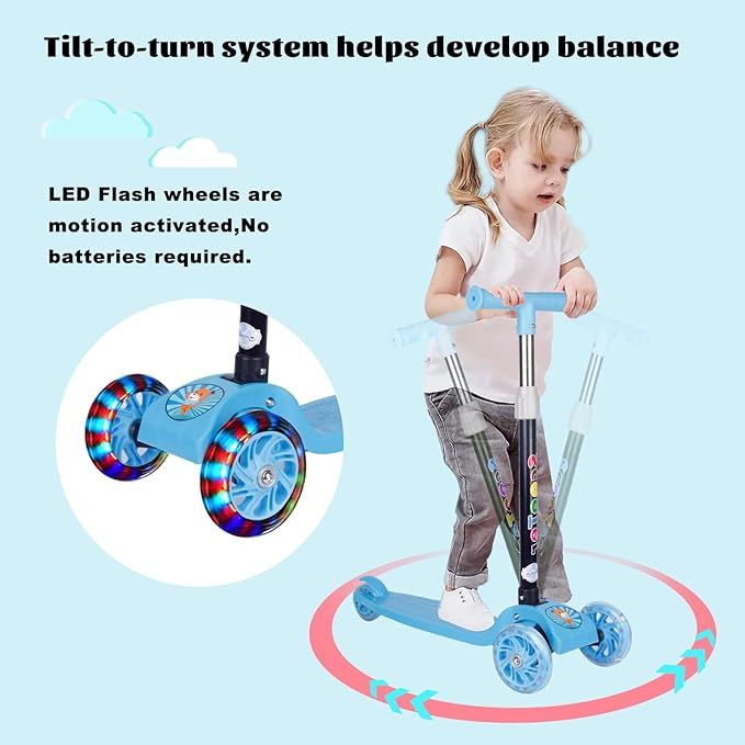 HT-Beauenty%20Folding%203%20Wheel%20Scooter%20For%20Kids%20Toddler%20Scooter%20With%20LED%20Light%20Up%20Wheels%20Adjustable%20Height%20&%20Best%20Gifts%20For%20Kids%20-%20Image%203