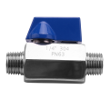 NAMUNY 4X Stainless Steel Ball Valve - 1/4 Inch NPT Thread Male Small Mini Ball Valve (1/4Inch Male&Male). 