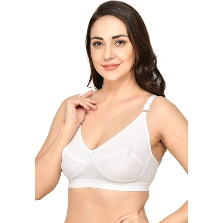 (Pack%20of%202)%20Cotton%20Non-Padded%20Non-wired%20Full%20Coverage%20Support%20White%20Bra%20For%20Women%20By%20Romance%20-%20Image%205