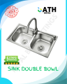 MATT HEAVY Kitchen Sink Double BOWL 18''*32'' WITH COUPLING SET. 
