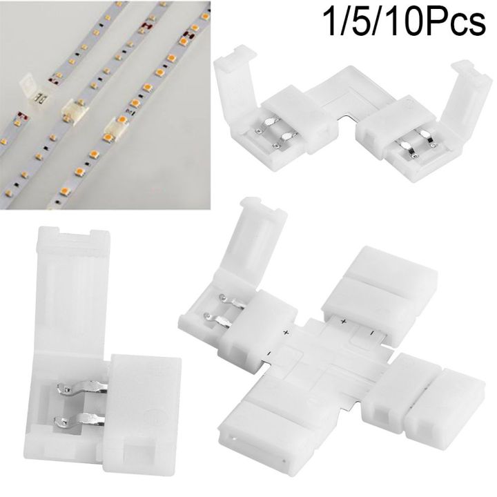 1/5/10Pcs%20Free%20Welding%20Solderless%20Clip-on%20Coupler%20PCB%20LED%20Strip%20Connector%202Pin%208mm%2010mm%20-%20Image%207