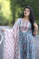 Fabdale Floral Print Viscose Rayon Salwar Suit Set with Attached Dupatta | Casual, Festive & Wedding Wear (PLDI-015). 