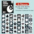 Black White High Contrast Card Montessori Baby Vision Stimulation Cards Stimulate Newborn Visual Early Educational Learning Toys. 