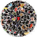 100pcs Cartoon Black Cat Stickers Scrapbook Phone Guitar Laptop Luggage Cool Waterproof Sticker Children Classic Sticker. 