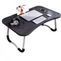 Portable Laptop Table: Foldable Food Tray Desk for Bed, with Legs and iPad Slot - Ideal for Eating, Working, and Studying on Couch, Sofa, or Floor. 