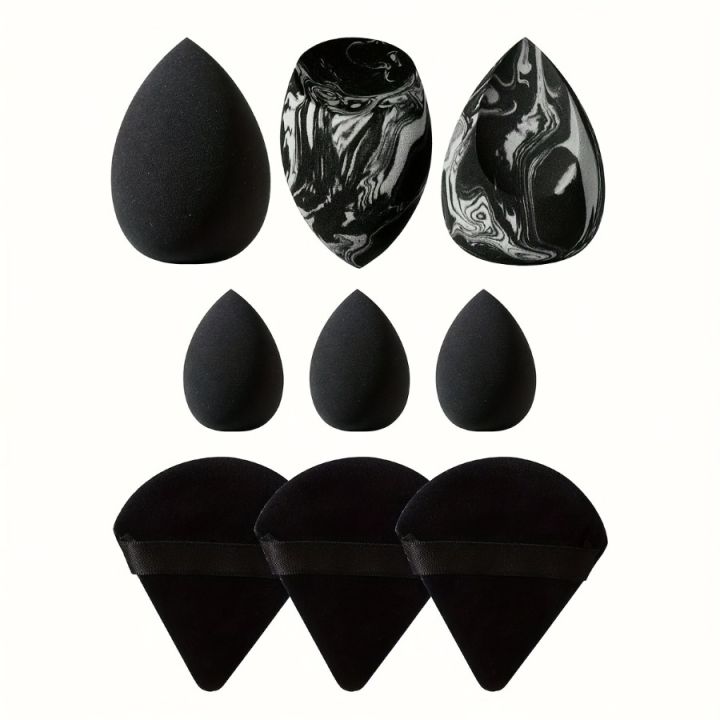 New%209%20PCS%203%20salmon%20beauty%20egg%20velvet%20triangle%20setting%20powder%20puff%20mini%20beauty%20tool%20blender%20travel%20beauty%20tool%20-%20Image%207