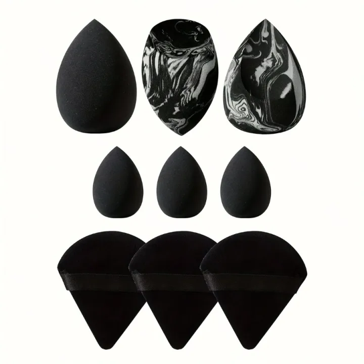 New%209%20PCS%203%20salmon%20beauty%20egg%20velvet%20triangle%20setting%20powder%20puff%20mini%20beauty%20tool%20blender%20travel%20beauty%20tool%20-%20Image%207