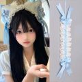Gothic style Sweet Lolita Lace Headband Jk Kawaii Ruffled Hairband Hair Accessories Ribbon Bow Anime Maid Cosplay Headdress Cosplay Accessory. 