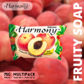 Harmony Fruity Soap Bar with Natural Peach Extract (75g) (Multipack). 