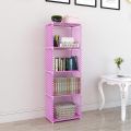 Multi Layer Simple Bookshelf Nonwoven Fabric Book Organizer Storage Cabinet Assembly Wall Children Shelf Bookcase. 